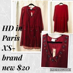 Burgundy dress from HD In Paris of Anthropologie